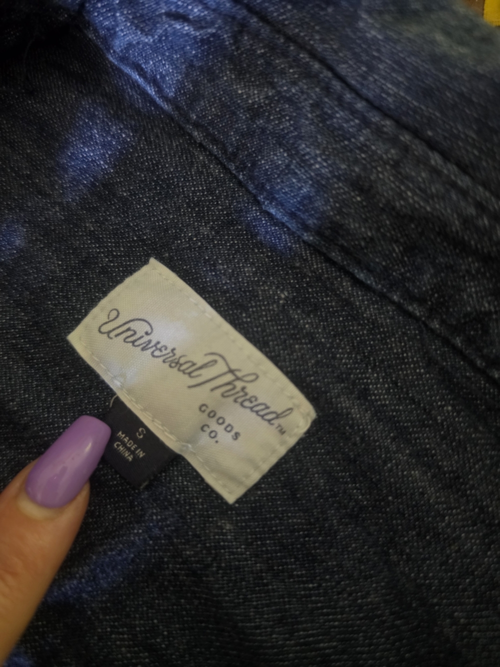 Universal Thread Dark Indigo Denim Shirt - Picture 2 of 5